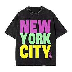 New York City Nyc PTTT0308 Washed Vintage  Glee T-Shirts