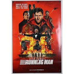 THE RUNNING MAN MOVIE POSTER ORIGINAL 27x40 Final 2025 Edgar Wright Glen Powell