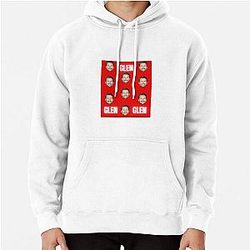 Glen Powell Red Pullover Hoodie