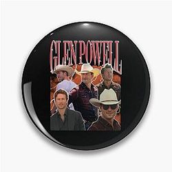 Retro Glen Powell Actor Pin