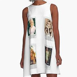 Goldie Hawn Sticker Set T Shirt A Line Dress
