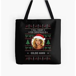 All I Want for Christmas is Goldie Hawn All Over Print Tote Bag