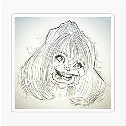 Goldie Hawn Original Caricature Sticker
