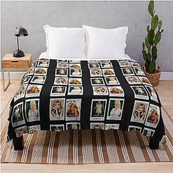 Goldie Hawn Sticker Set T Shirt Throw Blanket