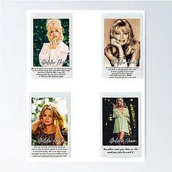 Goldie Hawn Sticker Set T-Shirt Poster