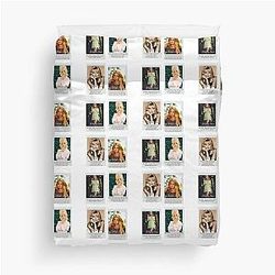 Goldie Hawn Sticker Set T Shirt Duvet Cover