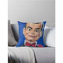 Spooky Goosebumps Ventriloquist Throw Pillow