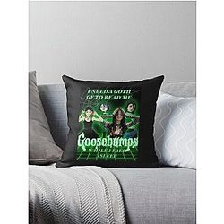 Goth girl goosebumps Throw Pillow