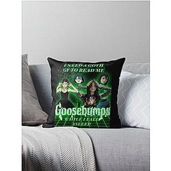 Goth GF Goosebumps memes Throw Pillow
