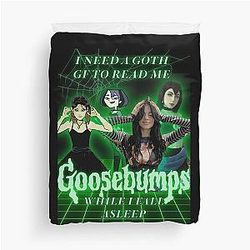 Goth GF Goosebumps memes Duvet Cover