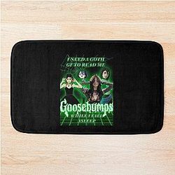 Goth Girl Goosebumps Classic Black T-Shirt Bath Mat