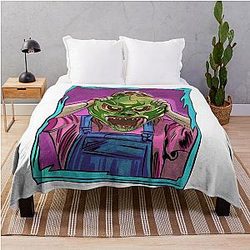 Haunted Comic Goosebumps Throw Blanket