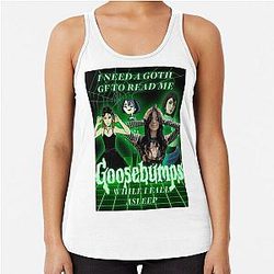 Goth Gray Goosebumps Racerback Tank Top