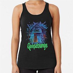 Graphic Horror House Art Tank Top