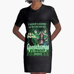 Goth GF Goosebumps Graphic T-Shirt Dress