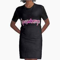 Goosebumps Tie Dye Graphic T-Shirt Dress