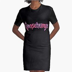 Goosebumps Tie Graphic T-Shirt Dress