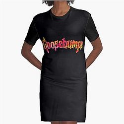 Goosebumps Tie Dye Graphic T Shirt Dress