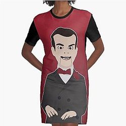 Slappy the Dummy Goosebumps Graphic T-Shirt Dress