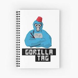Gorilla Tag  bleu monkey sad Premium  Spiral Notebook