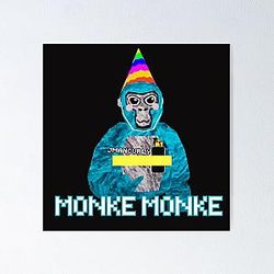 Gorilla Tag JMANCURLY Monke Monke VR Gamer Poster