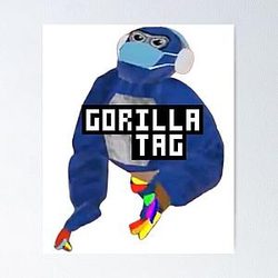 Gorilla Tag Green Santa Hat Gorilla Shirt  Poster
