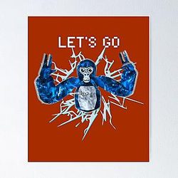 Gorilla Tag Blue Monke VR Gamer Poster
