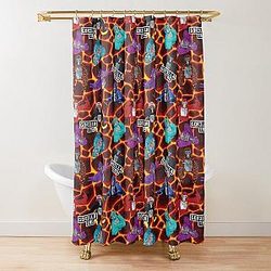 Gorilla Tag Lava Monke Party Shower Curtain