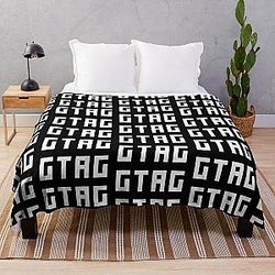 Unofficial Gorilla Tag "GTAG" Logo Merch Throw Blanket
