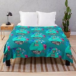 gorilla tag color leaf   Throw Blanket