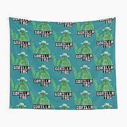 Gorilla Tag Green Gorilla Hat  Tapestry