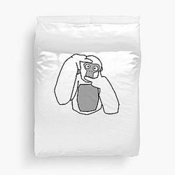 Gorilla tag pfp maker retro Duvet Cover