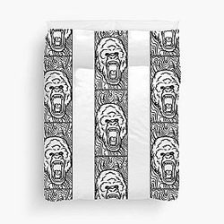 Gorilla Tag Tribal Gorilla   Duvet Cover