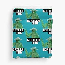 Gorilla Tag Green Gorilla Hat  Duvet Cover