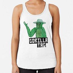 Gorilla Tag Green Gorilla Hat  Racerback Tank Top
