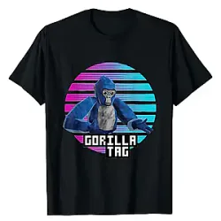 Funny Retro Gorilla Tag Monke VR Gamer Custom Printed T-Shirt
