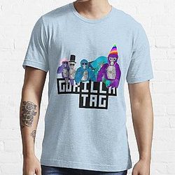 Gorilla Tag Party Time Brithday Gang Gorilla Tag Merch Unisex Tshirt Blend Hoodie Long Sleeve Crewneck Sweatshirt Essential T-Shirt