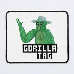 Gorilla Tag Green Gorilla Hat  Mouse Pad
