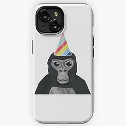 Gorilla tag monkey with birthday hat   iPhone Tough Case
