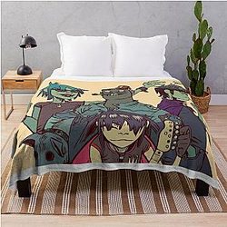 Gorillaz Blanket - Gorillaz Minimalize 15K Throw Blanket RB2709