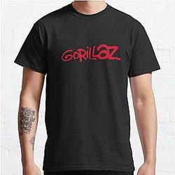 Gorillaz T-Shirts - Gorillaz Paint Brush Red Classic T-Shirt RB2709