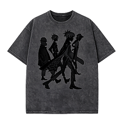 Iconic Music Culture Artwork NTAN3001 Gorillaz Wash T-Shirts