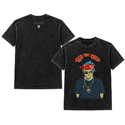 2-D Red Bandana DTNK0207 Washed Gorillaz T-Shirts