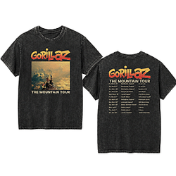 The Mountain Tour Concert DTNK0207 Washed Gorillaz T-Shirts