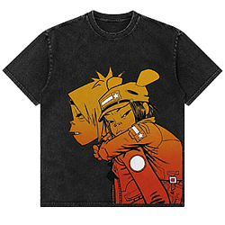 Animated Band Streetwear Style DTNK0207 Washed Gorillaz T-Shirts