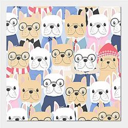 Gorillaz Posters - Cute French Bulldog Mask Dog Face Poster TP0310