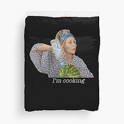 I'm Cooking with Grace and Frankie Vodka Duvet Cover