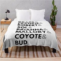 Grace Frankie Names Throw Blanket