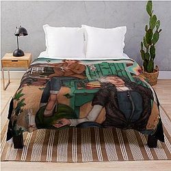 Stuck in the Middle with You Jane Fonda and Lily Tomlin Throw Blanket