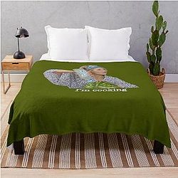 Cooking Grace And Frankie Vodka Watermelon Chiffon Graphic Throw Blanket